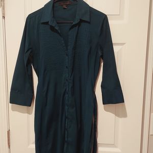 Express Teal Shirt Dress